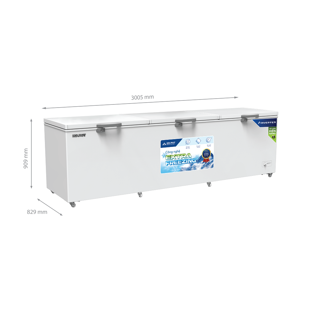 Tủ đông 119Lít Hòa Phát HPF-AD81190<br> Công Nghệ Inverter, 1 Ngăn 3 Cửa