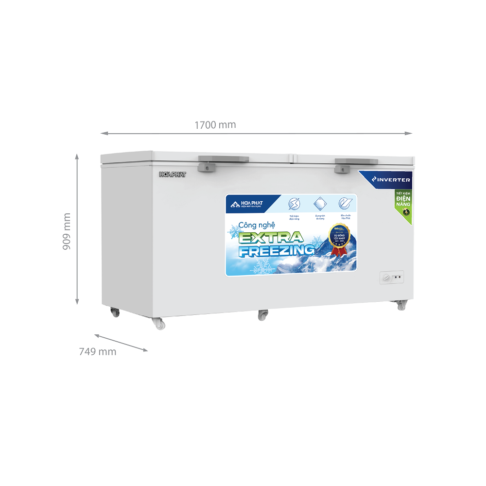 Tủ đông 544 Lít Hòa Phát HPF-AD8544<br>  Công Nghệ Inverter, 1 Ngăn 2 Cửa