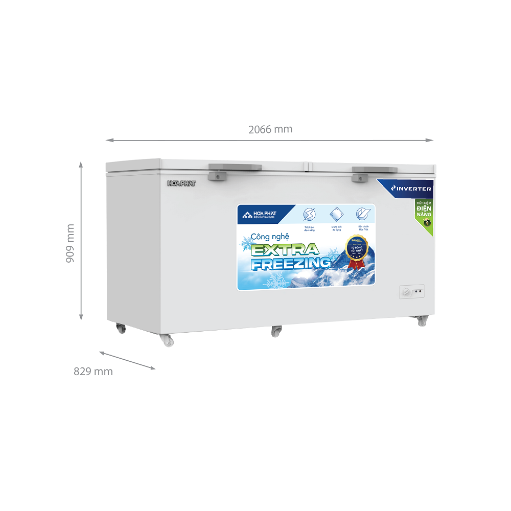 Tủ đông 783 Lít Hòa Phát HPF-AD8783<br> Công Nghệ Inverter, 1 Ngăn 2 Cửa